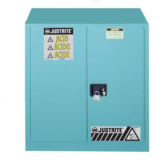 Justrite Sure-Grip EX Safety Cabinet w/ Manual Doors, 30 gal (Corrosives)