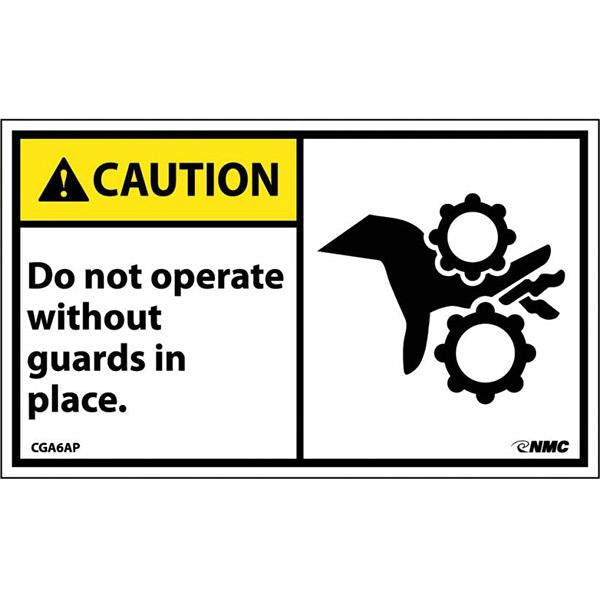 Accuform NMC "Caution Do Not Operate..." Labels