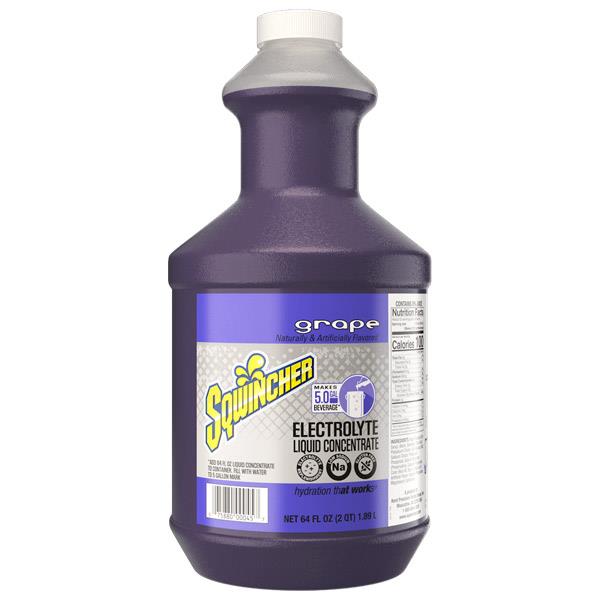 Sqwincher Regular Liquid Concentrate, 64 oz Bottles, 5 gal Yield