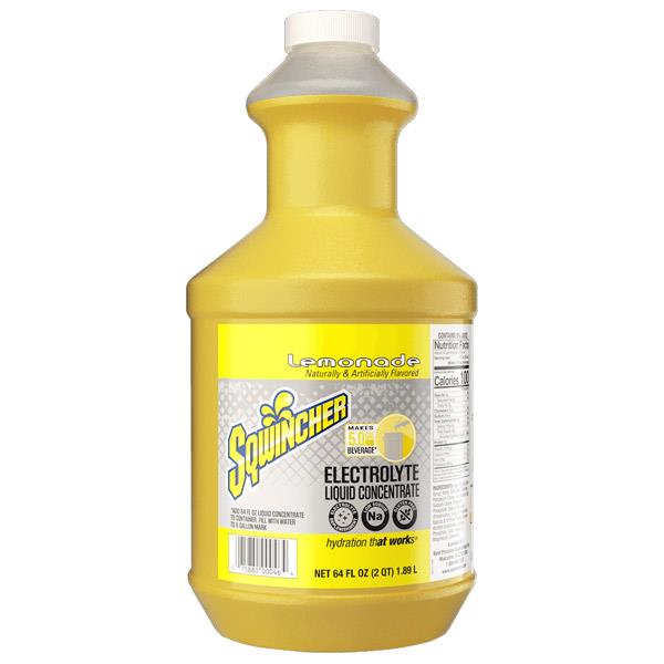 Sqwincher Regular Liquid Concentrate, 64 oz Bottles, 5 gal Yield