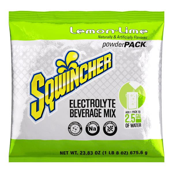 Sqwincher Regular Powder Packs, 23.83 oz Packs, 2.5 gal Yield