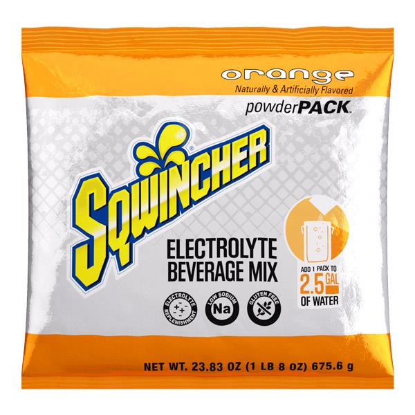 Sqwincher Regular Powder Packs, 23.83 oz Packs, 2.5 gal Yield