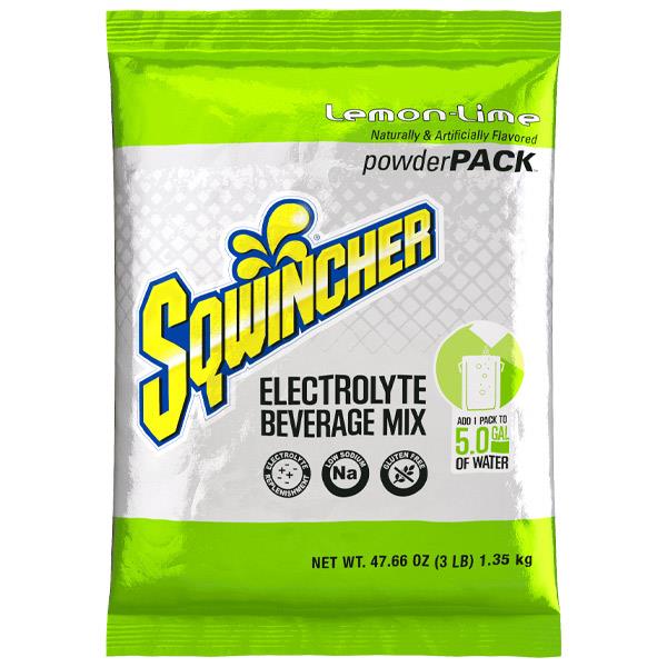 Sqwincher Regular Powder Packs, 47.66 oz Packs, 5 gal Yield