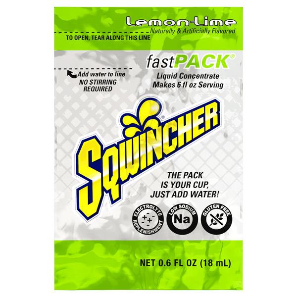 Sqwincher FastPack Single Serve, 0.6 oz Packs, 6 oz Yield