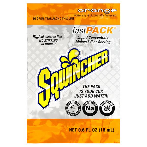 Sqwincher FastPack Single Serve, 0.6 oz Packs, 6 oz Yield