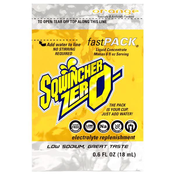 Sqwincher FastPack Zero Single Serve, 0.6 oz Packs, 6 oz Yield
