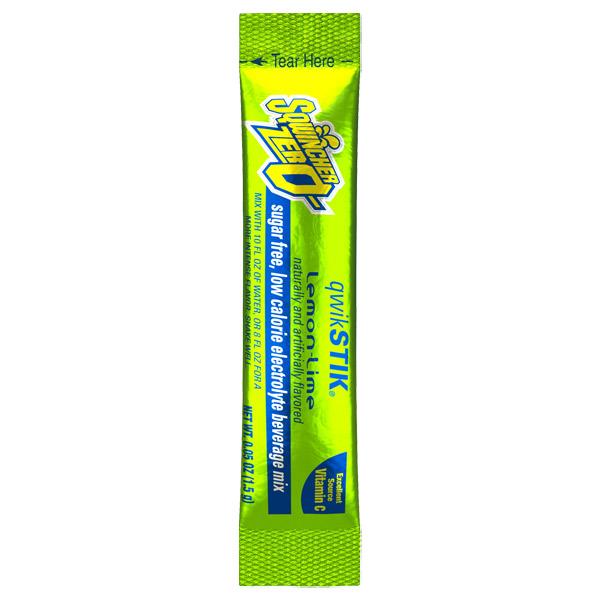 Sqwincher QwikStik Zero Single Serve, 0.06 oz Packs, 8–10 oz Yield