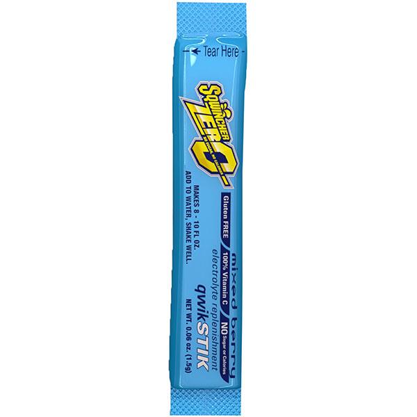 Sqwincher QwikStik Zero Single Serve, 0.06 oz Packs, 8–10 oz Yield