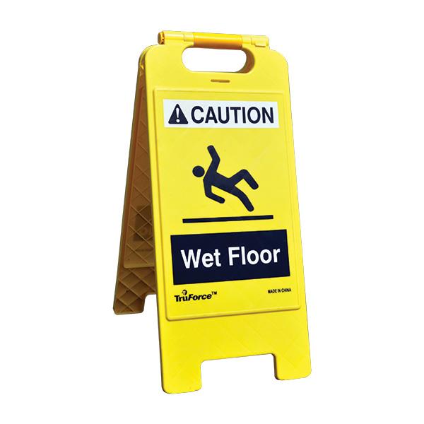 TruForce "Wet Floor" Caution Signs