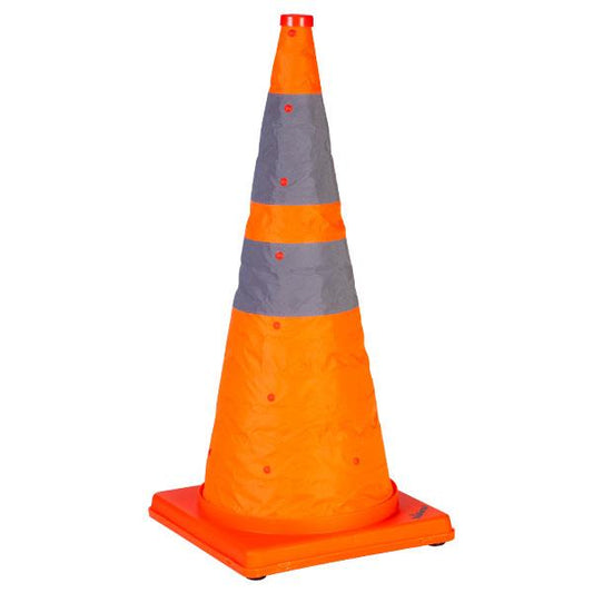 TruForce Collapsible Cones with Light, 28", Orange, 5/Pkg