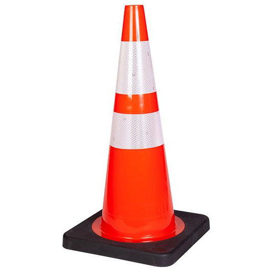 TruForce Traffic Cones with Rubberized Black Base