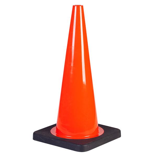 TruForce Traffic Cones with Rubberized Black Base
