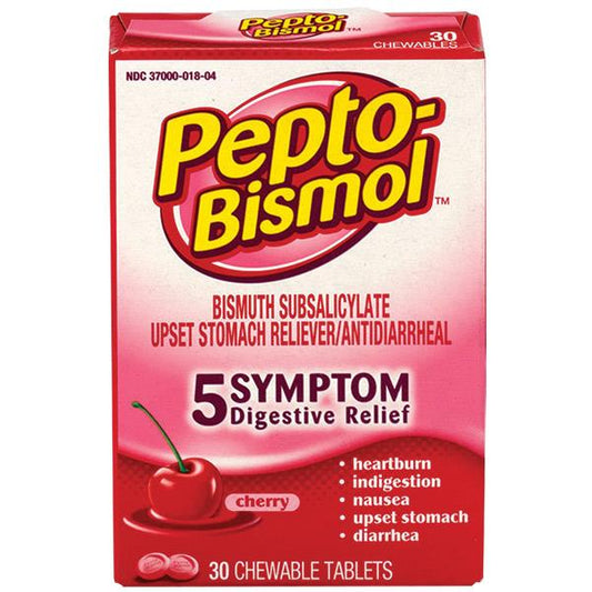 Pepto-Bismol Tablets, 262 mg, 30/Box