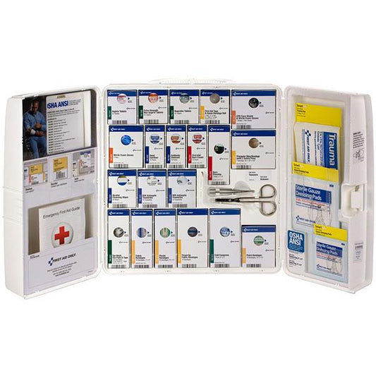 50-Person ANSI A+ Large SmartCompliance First Aid Cabinet w/ Medications