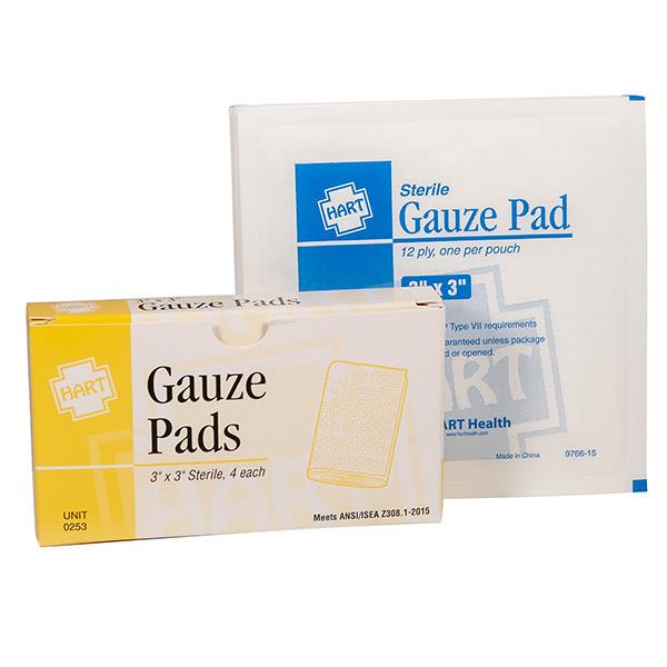 HART Health Gauze Pads, 4/Box