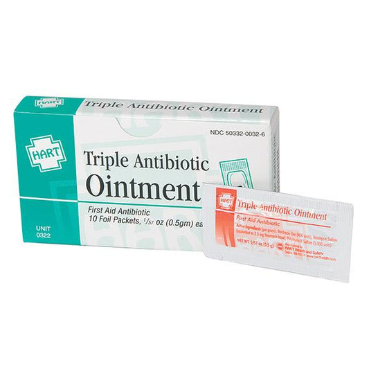 HART Health Triple Antibiotic Ointment, 0.5 g, 10/Box