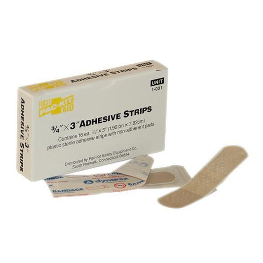 Plastic Bandage (Unitized Refill), 3/4" x 3", 16 Box/60 Case