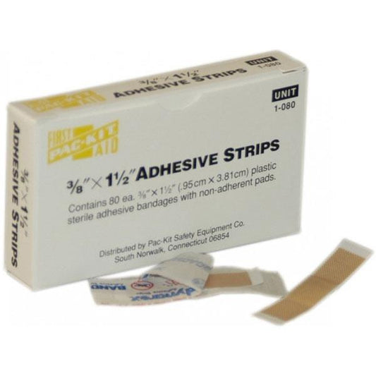 Plastic Bandage (Unitized Refill), 3/8" x 1 1/2", 80 Box/60 Case