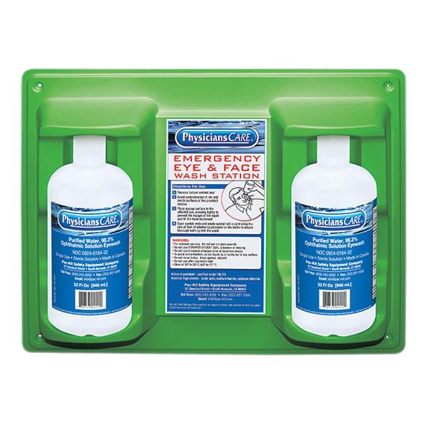 Eyewash Station, Double Bottle, 32 oz