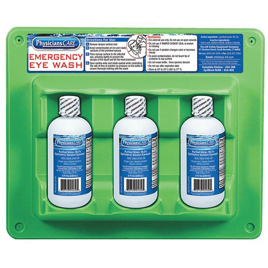 Eyewash Station, Triple Bottle, 8 oz