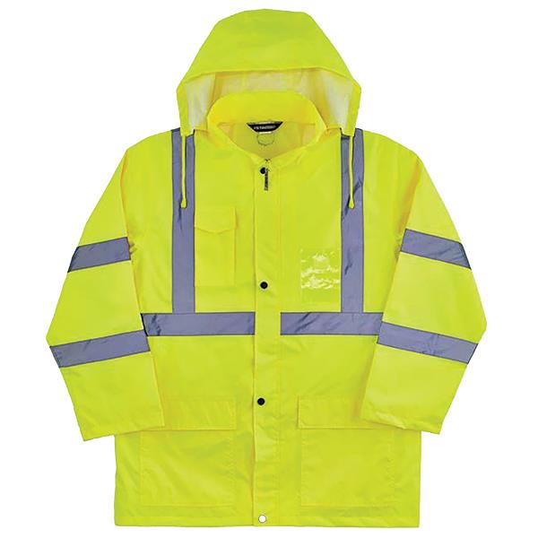 Ergodyne Glowear 8366 Lightweight Hi-Vis Class 3 Rain Jackets, Type R