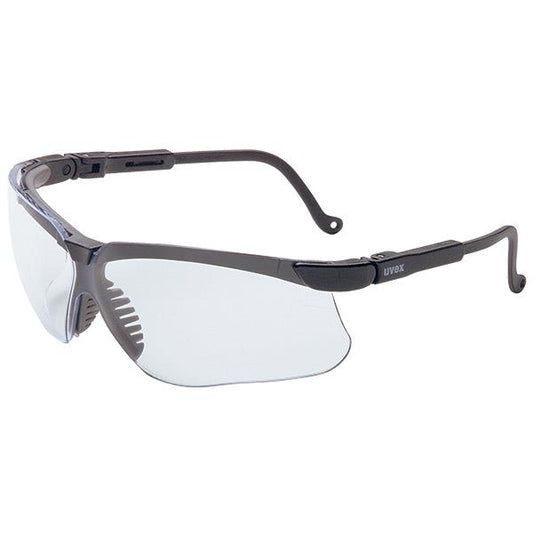 Honeywell Uvex Genesis Eyewear, Black Frame, Ultra-dura Clear Lens