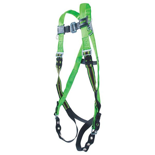 Honeywell Miller DuraFlex Python Harness w/ Tongue Leg Straps, Universal, Green/Black