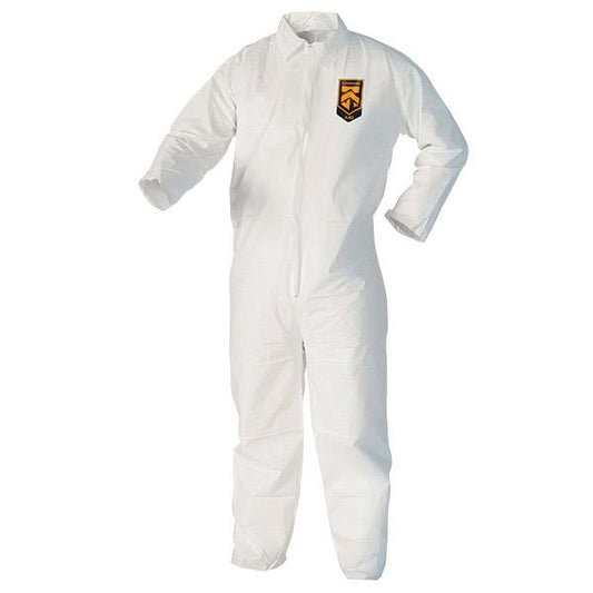 KleenGuard* A40 Liquid & Particle Protection Coveralls with Open Wrists and Ankles, 3X-Large, White, 25/Case