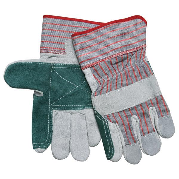 MCR Safety Industry Standard Leather Palm Gloves, Gunn Pattern