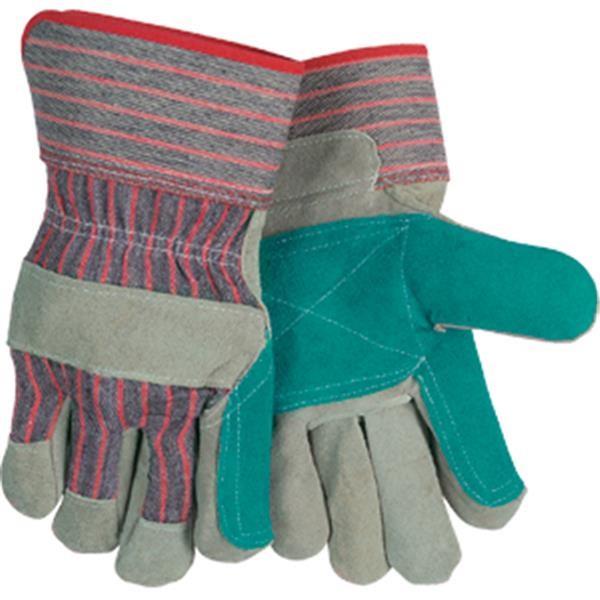 MCR Safety Industry Standard Leather Palm Gloves, Gunn Pattern