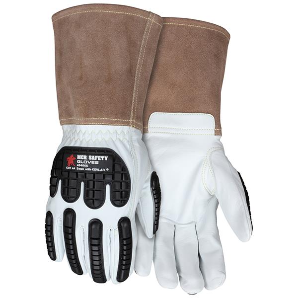 MCR Safety Top Grain Goatskin Welding Gloves with Kevlar Liners