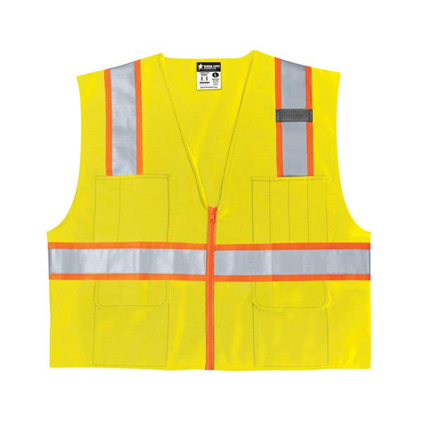 MCR Safety Luminator Class 2 Surveyor's Solid Vests