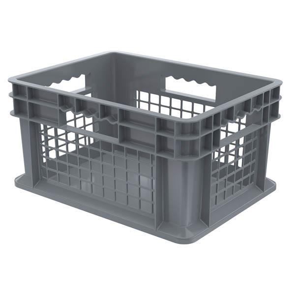 Akro-Mils Straight Wall Containers, Mesh Sides and Solid Base