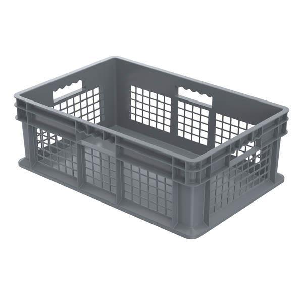 Akro-Mils Straight Wall Containers, Mesh Sides and Solid Base