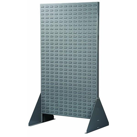 Akro-Mils Double-Sided Louvered Floor Rack, 66 3/8" x 36", Gray