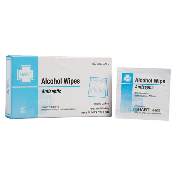 HART Health® Alcohol Wipes, 10/Box