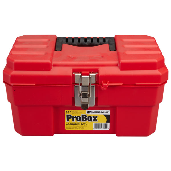 Akro-Mils® ProBox™ Tool Box, 14"L x 8 1/8"H x 8 1/8"W, Red, 1/Each