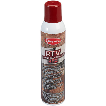 Sprayway® RTV Silocone Caulk & Sealant, 8 oz, Red, 6/Case