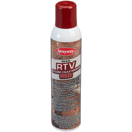 Sprayway® RTV Silocone Caulk & Sealant, 8 oz, Red, 6/Case