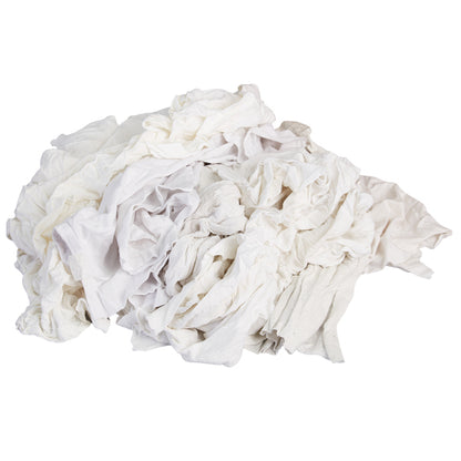 FyterTech Spilfyter™ Reclaimed Bulk Rags, T-Shirt, White, 25 lb