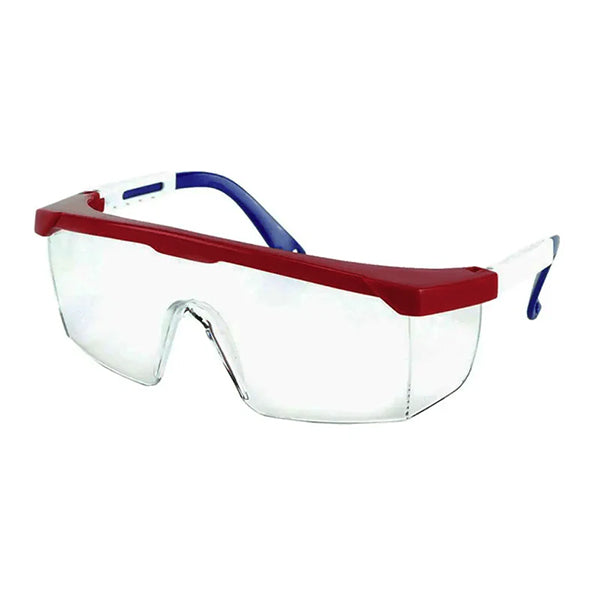 SureWerx™ Sellstrom® Sebring Safety Glasses, Red, White, & Blue Frame w/ Clear Lens, 1/Each