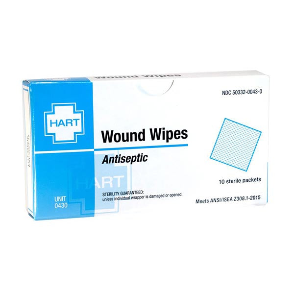 HART Health® Wound Wipes, 10/Box