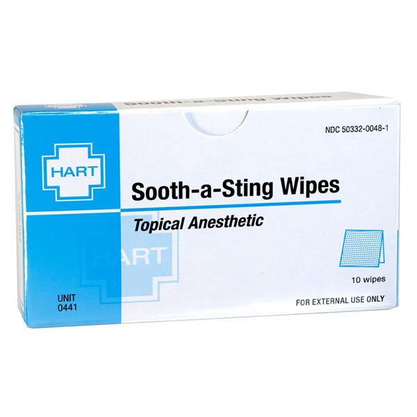 HART Health® Sooth a Sting Wipes, 10/Box