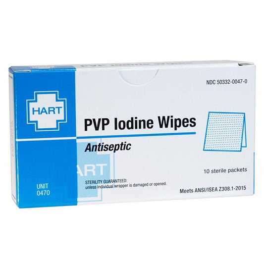 HART Health® PVP Iodine Wipes, 10/Box