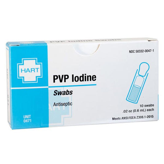 HART Health® PVP Iodine Swabs, 10/Box