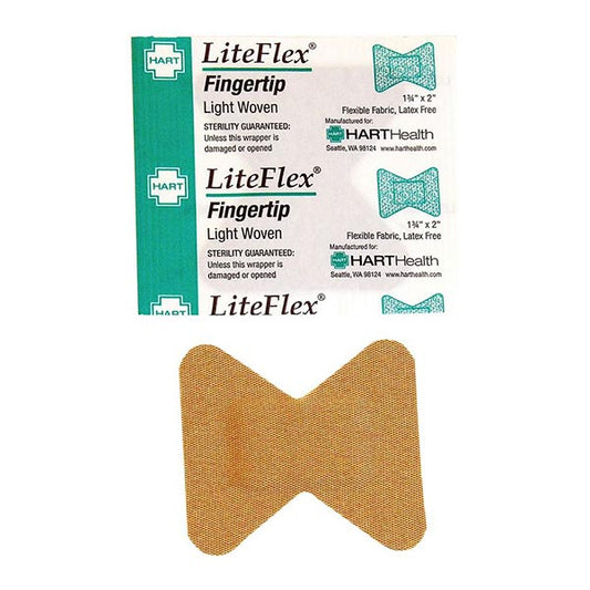 HART Health®  Liteflex™ Light Woven Fingertip Adhesive Bandages, 1 3/4" x 2", 40/Box