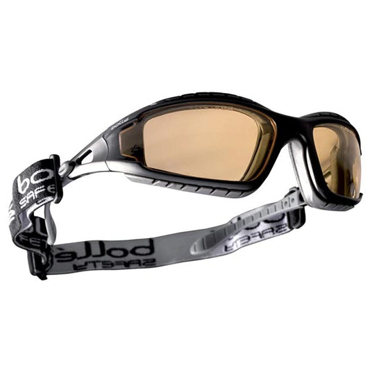 Bolle Safety Tracker Safety Glasses, Platinum Lite Coating, Bronze Lens, 1/Each