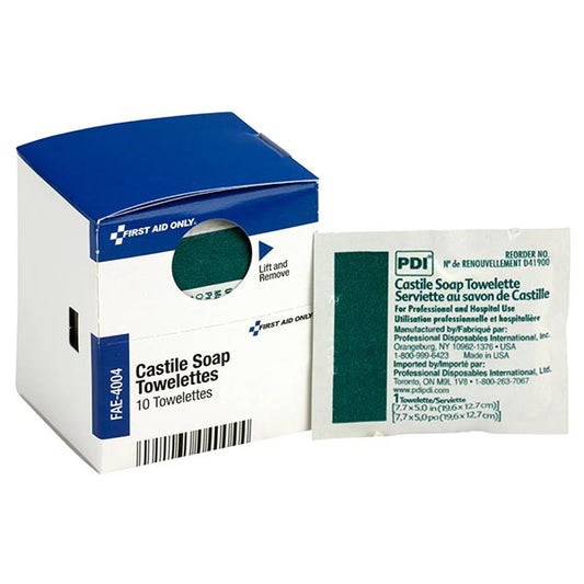 SmartCompliance Refill Castile Soap Wipes, 10/Box