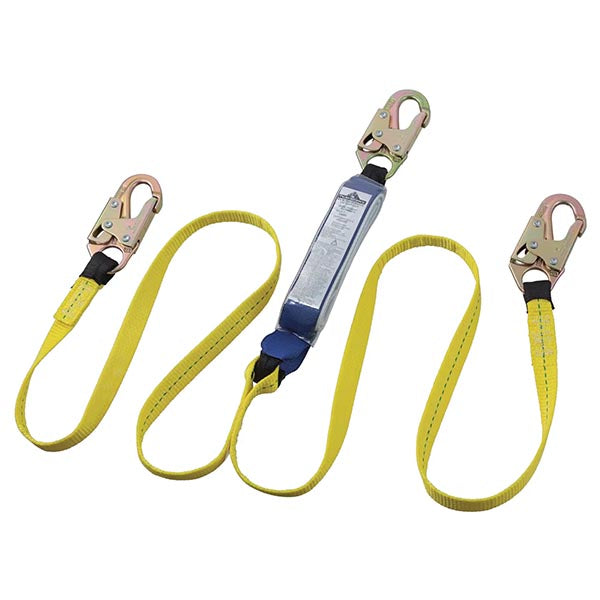 SureWerx™ Sellstrom®  Fall Arrest Lanyard, 6 ft, Double Leg, Yellow, 1/Each