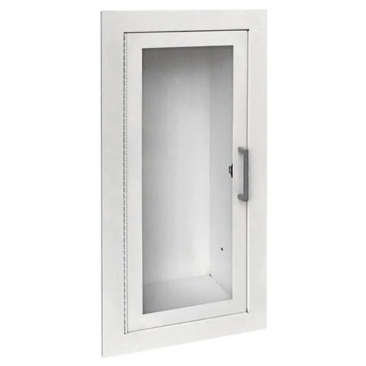 JL Industries Ambassador Series Steel Cabinet, Fully Recessed (Flat), 27"H x 12"W x 7 3/4"D, White, 1/Each
